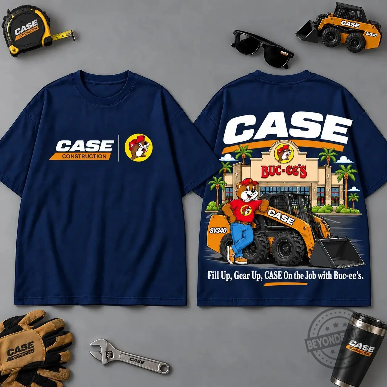 Case IH Construction Buc-ee's Beaver Character Graphic T-Shirt 6 Case IH Construction Buc-ee