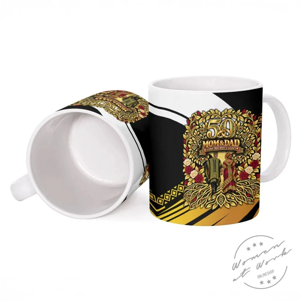 African 50th Wedding Anniversary Mom and Dad Golden Celebration Mug 7 African 50th Wedding Anniversary Mom and Dad Golden Celebration Mug