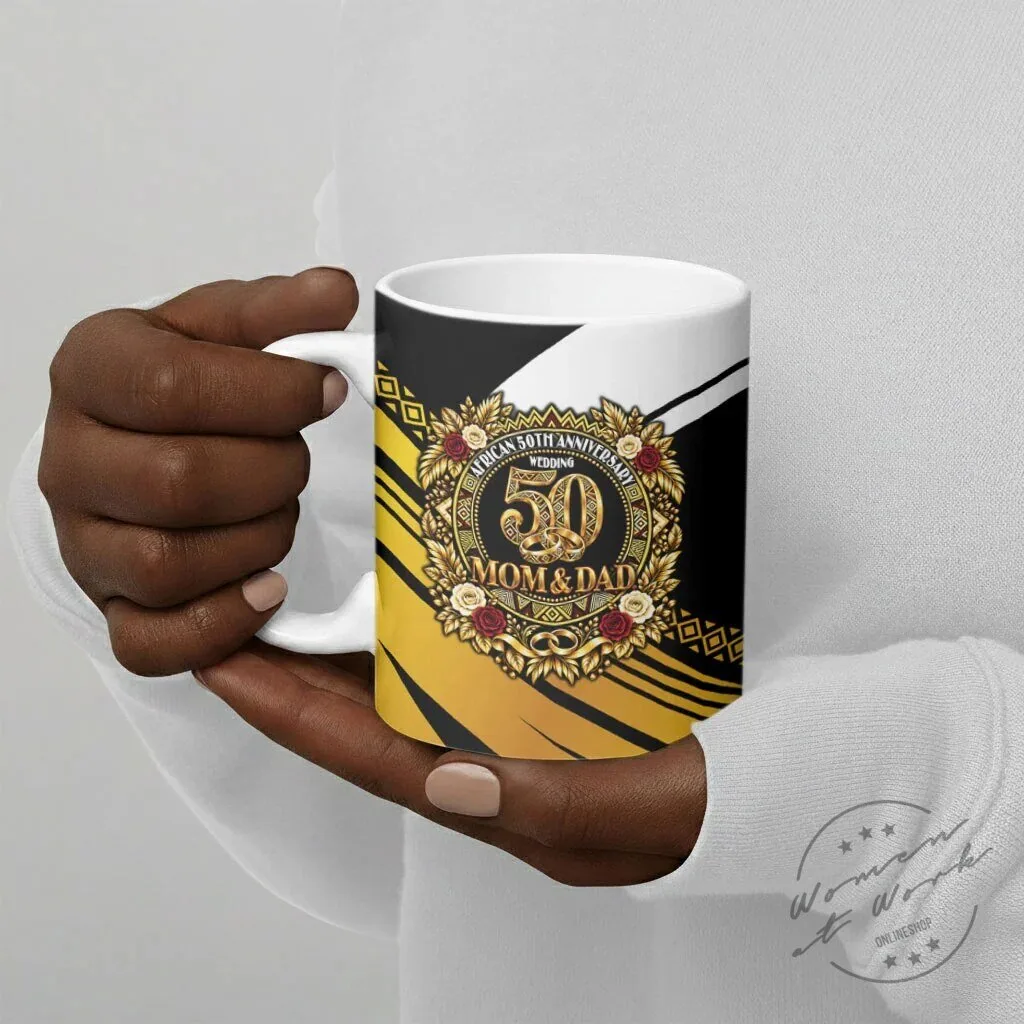 African 50th Wedding Anniversary Mom and Dad Golden Celebration Mug 11 African 50th Wedding Anniversary Mom and Dad Golden Celebration Mug