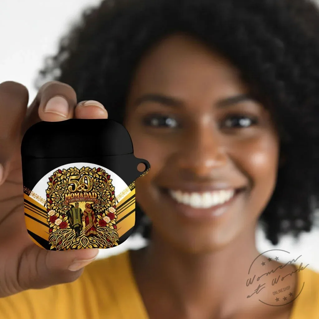 African American 50th Wedding Anniversary Mom and Dad Golden Legacy AirPods Case 7 African American 50th Wedding Anniversary Mom and Dad Golden Legacy AirPods Case