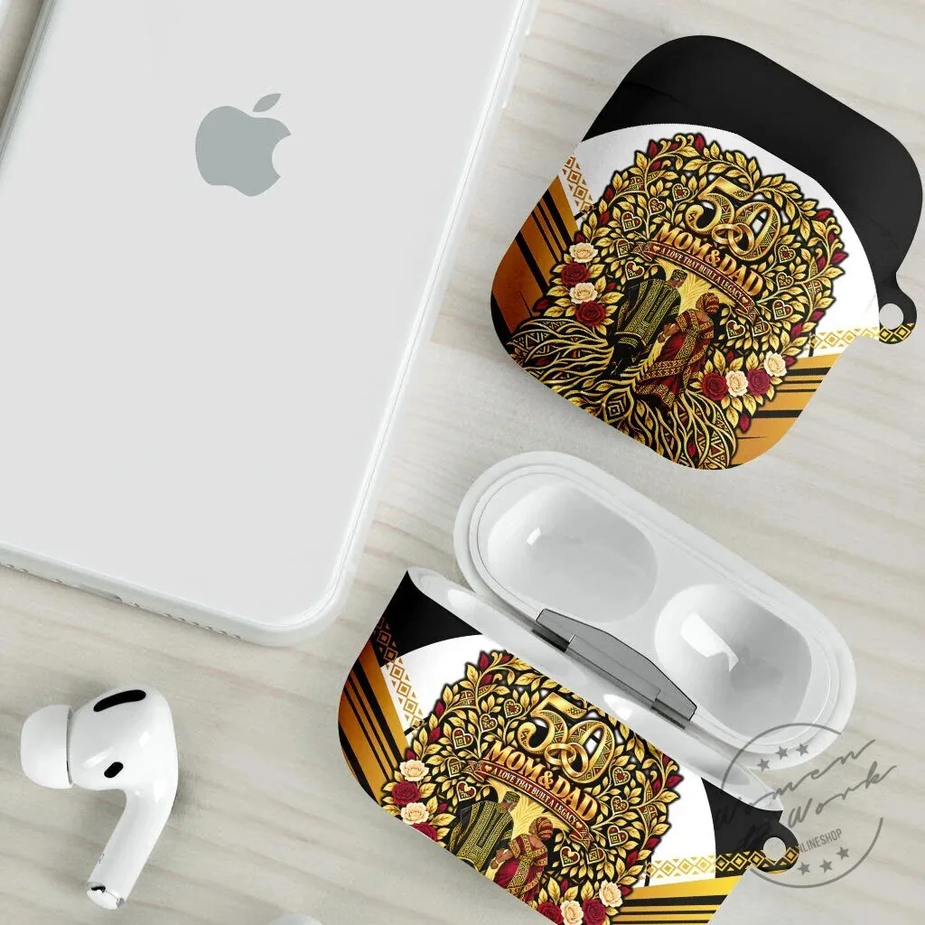 African American 50th Wedding Anniversary Mom and Dad Golden Legacy AirPods Case 10 African American 50th Wedding Anniversary Mom and Dad Golden Legacy AirPods Case