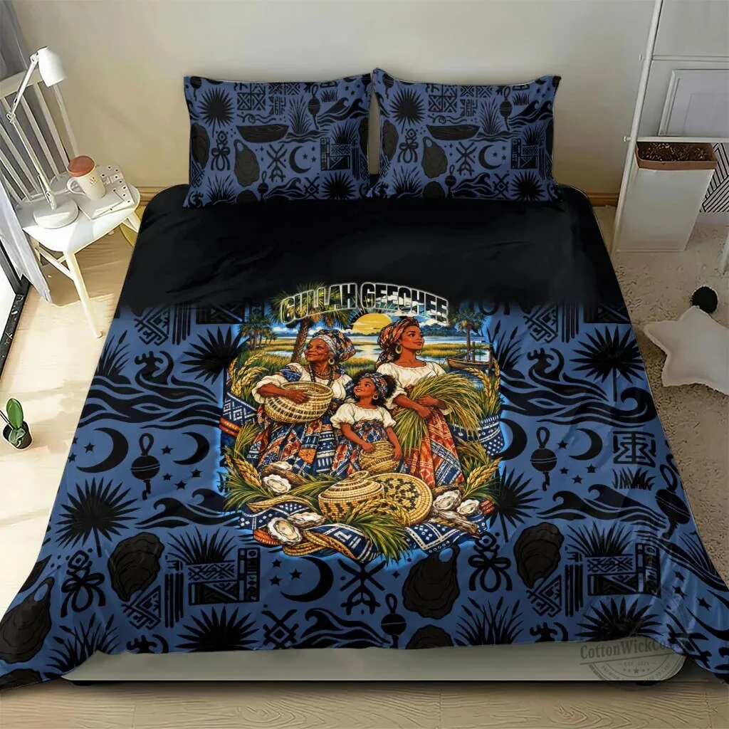 Gullah Geechee African American Sweetgrass Basket Coastal Bedding Set 10 Gullah Geechee African American Sweetgrass Basket Coastal Bedding Set