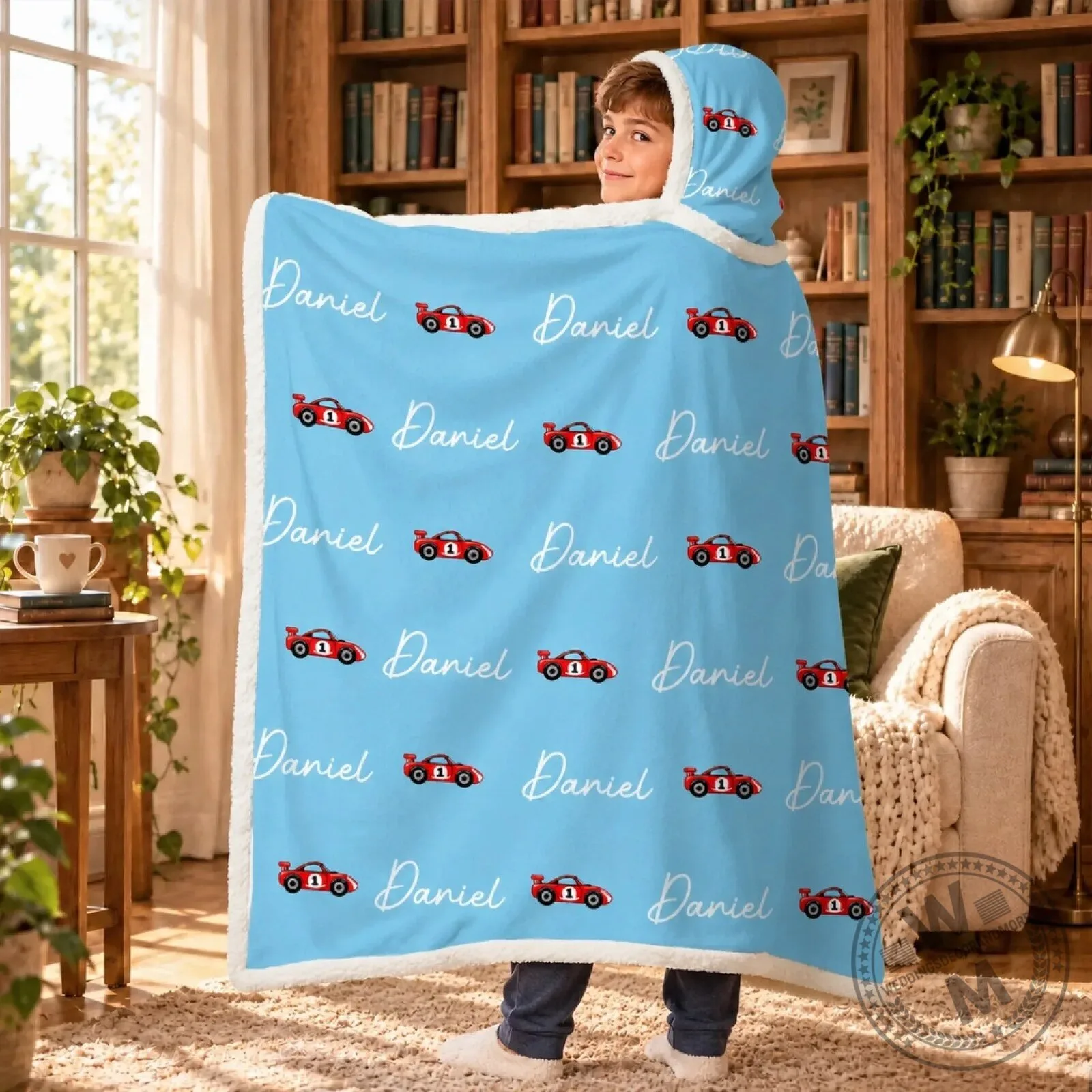 Personalized Unicorn Princess Race Car Hooded Blanket 7 Personalized Unicorn Princess Race Car Hooded Blanket
