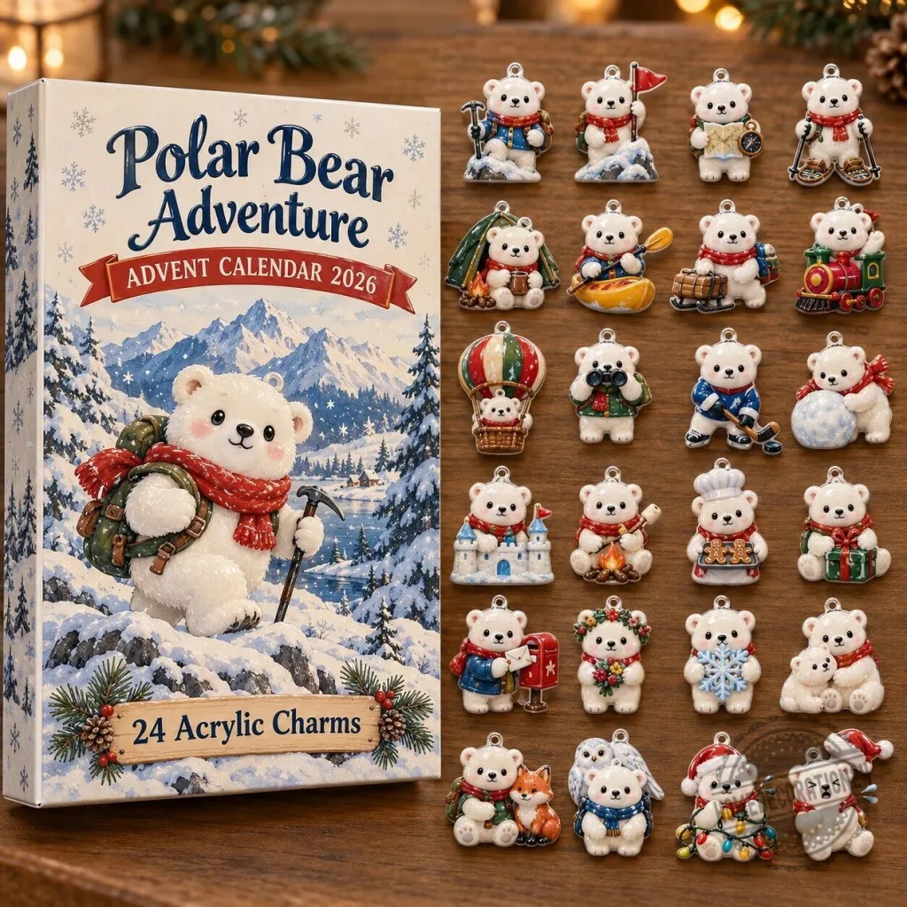 Polar Bear Adventure Advent Calendar 2026 Christmas Countdown Blind Box Polar Bear Adventure Advent Calendar 2026 Christmas Countdown Blind Box 2D