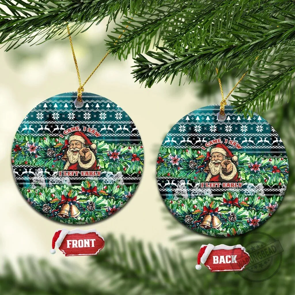 Funny Santa Claus I Don't Believe In You Either Christmas Ornament