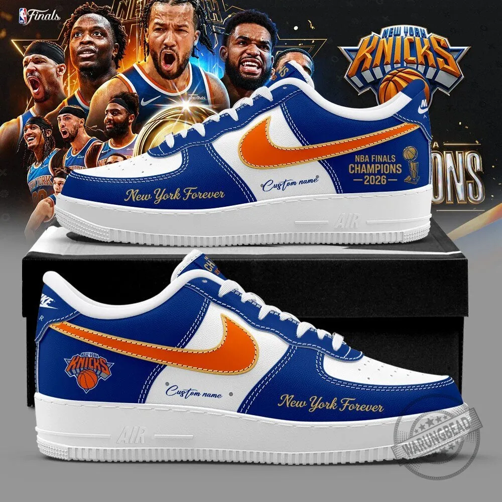 New York Knicks NBA Finals Champions 2026 Custom Name Shoes