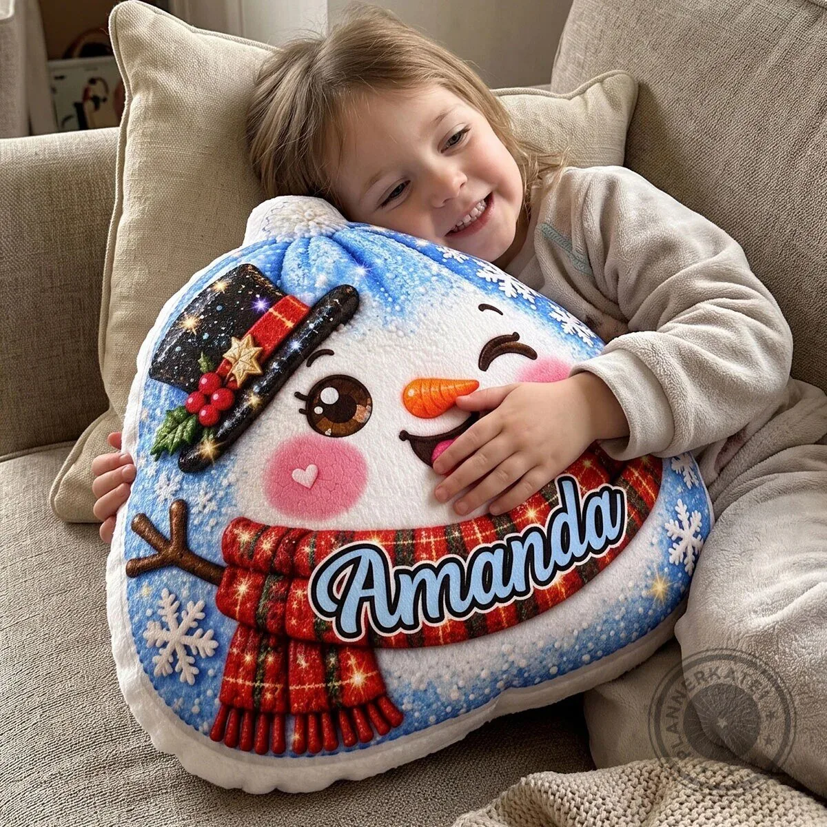Personalized Snowman Christmas Holiday Custom Name Decorative Throw Pillow 11 Personalized Snowman Christmas Holiday Custom Name Decorative Throw Pillow