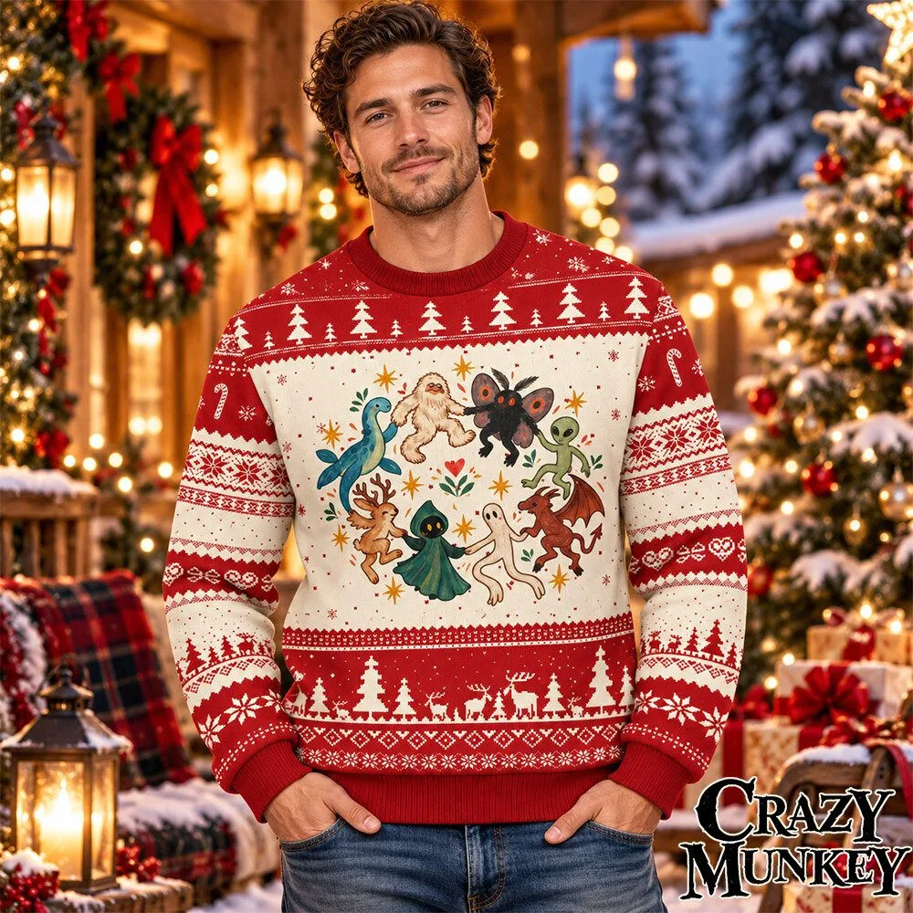 Fantasy Dragons and Magical Creatures Ugly Christmas Sweater | Apparel