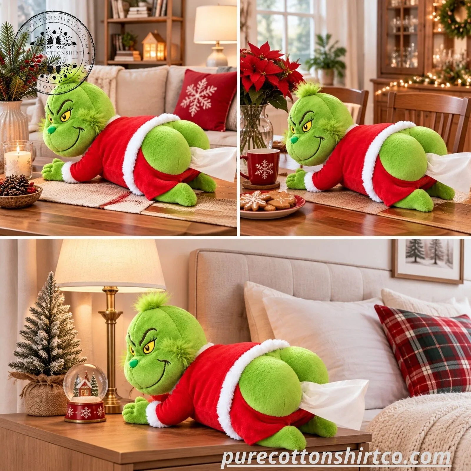 Funny Grinch Plush Tissue Box Cover - Christmas Butt Tissue Holder Decor - Flash Sale 8 Funny Grinch Plush Tissue Box Cover - Christmas Butt Tissue Holder Decor