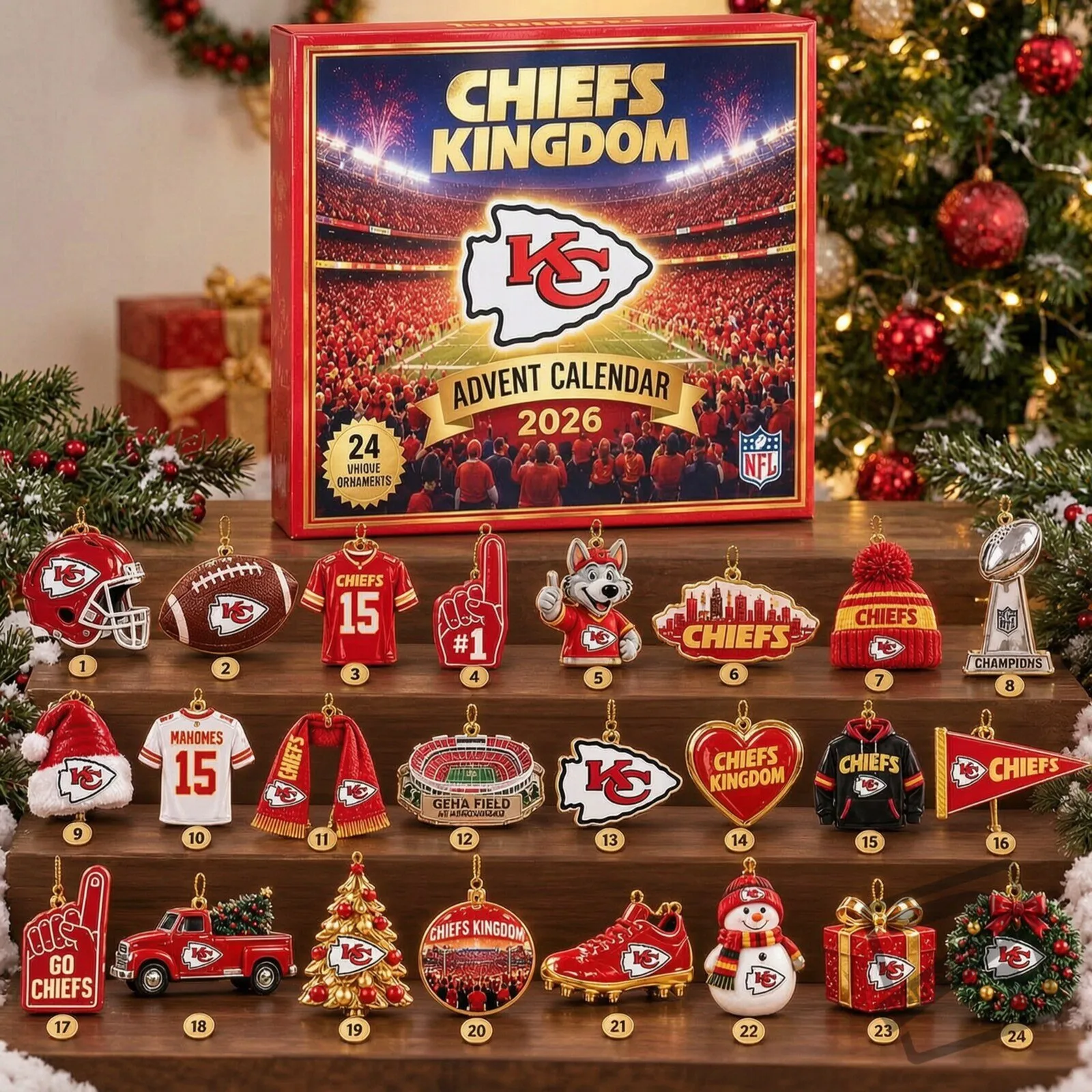 Chiefs Kingdom NFL Advent Calendar 2026 Chiefs Kingdom NFL Advent Calendar 2026 for Football Fans – image 2 of 3