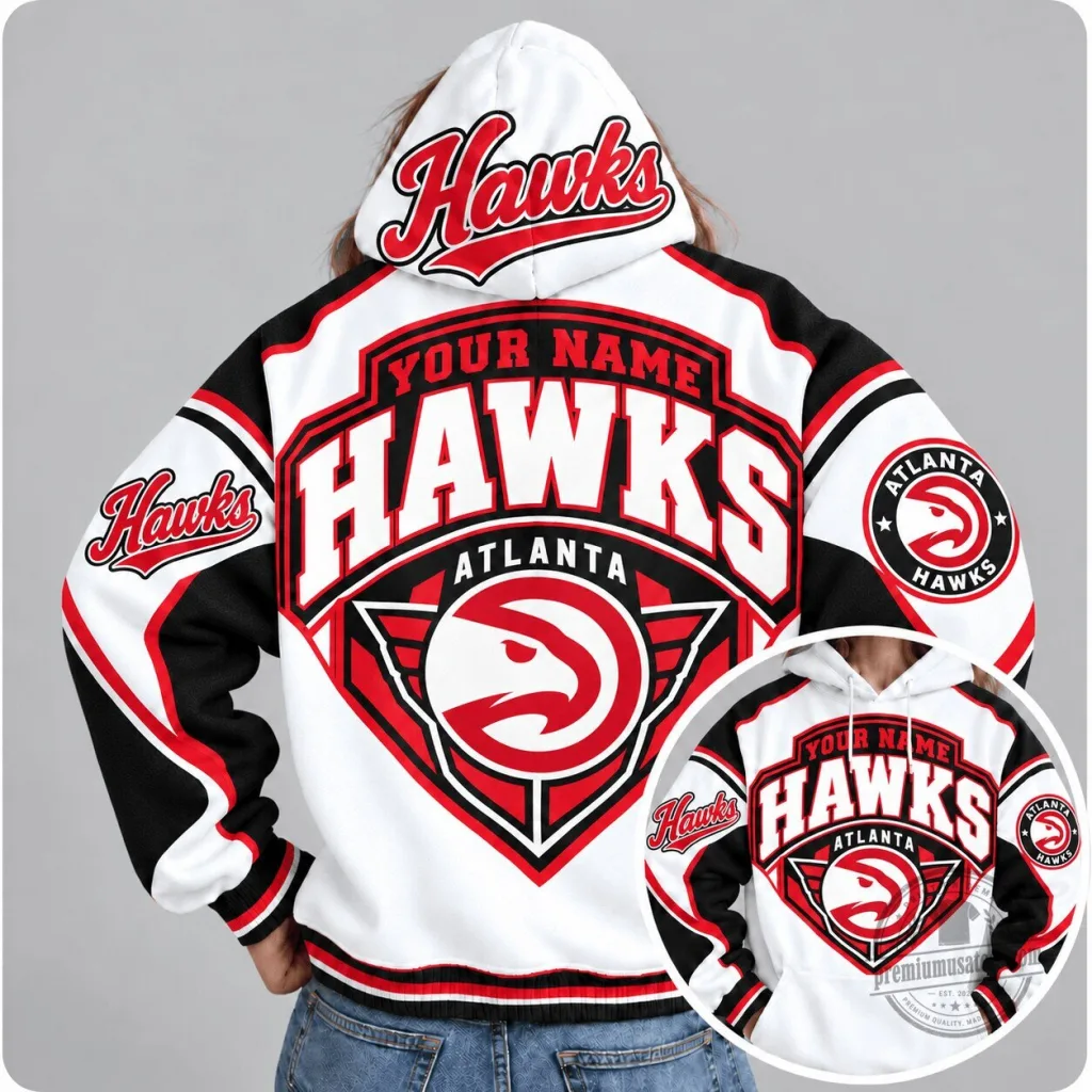 Atlanta Hawks Personalized NBA Basketball Team Fan Hoodie Atlanta Hawks Personalized NBA Basketball Team Fan Hoodie