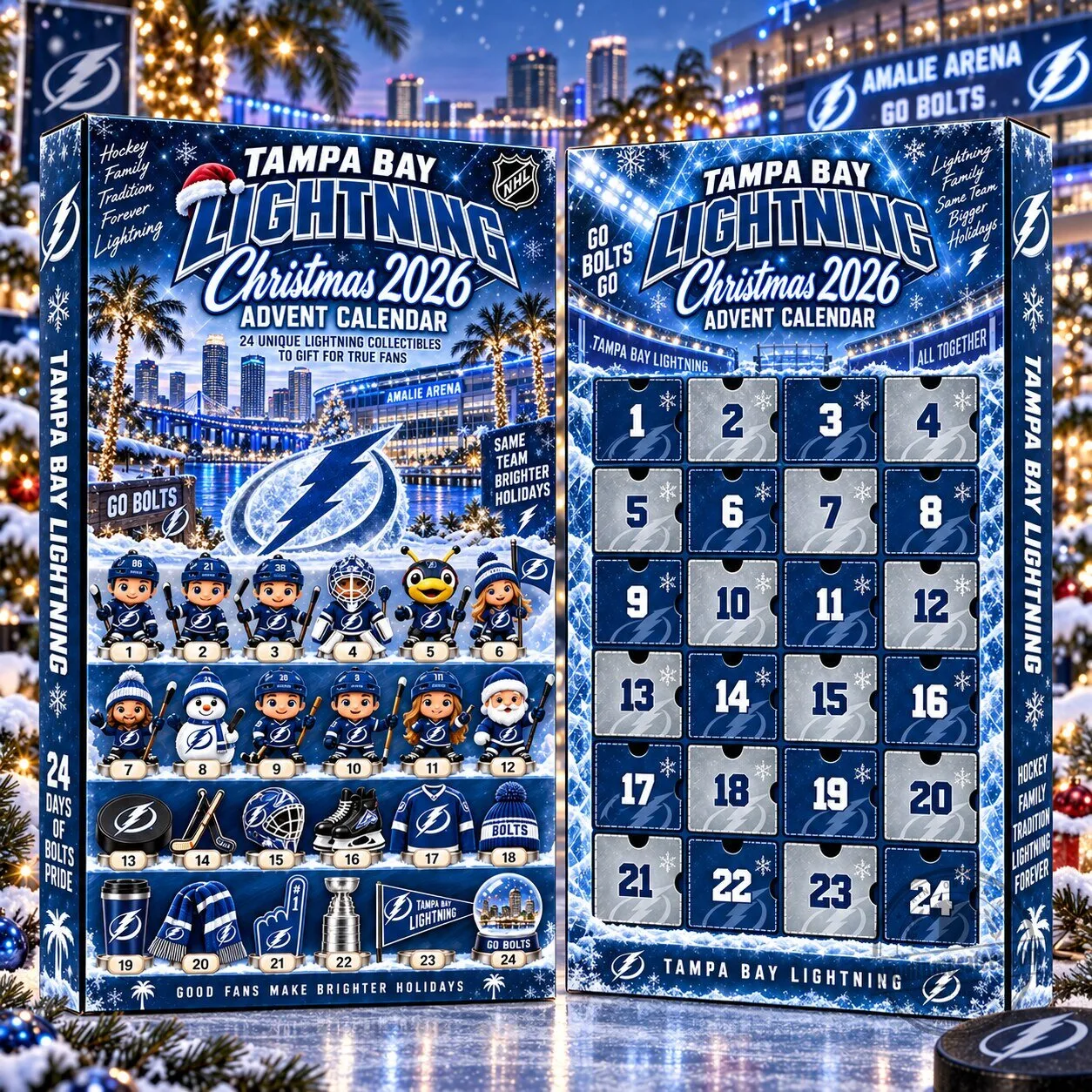 Tampa Bay Lightning Christmas Advent Calendar 2026 Holiday Countdown Box
