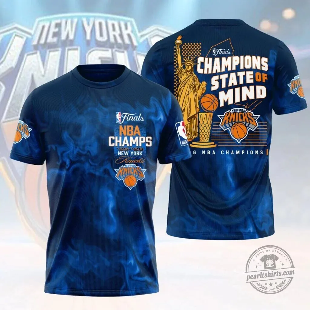 New York Knicks NBA Champions State of Mind Fan T-Shirt