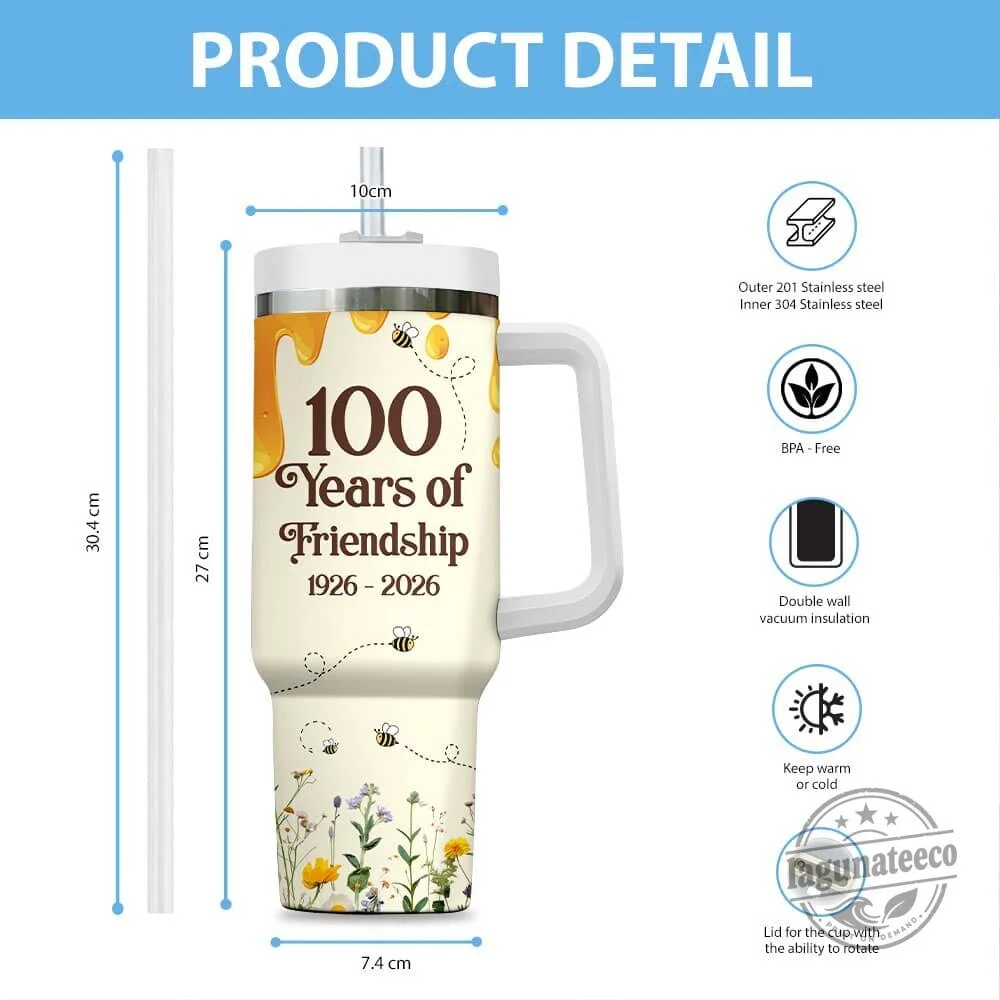 Winnie the Pooh 100th Anniversary 1926-2026 Friendship Tumbler 7 Winnie the Pooh 100th Anniversary 1926-2026 Friendship Tumbler
