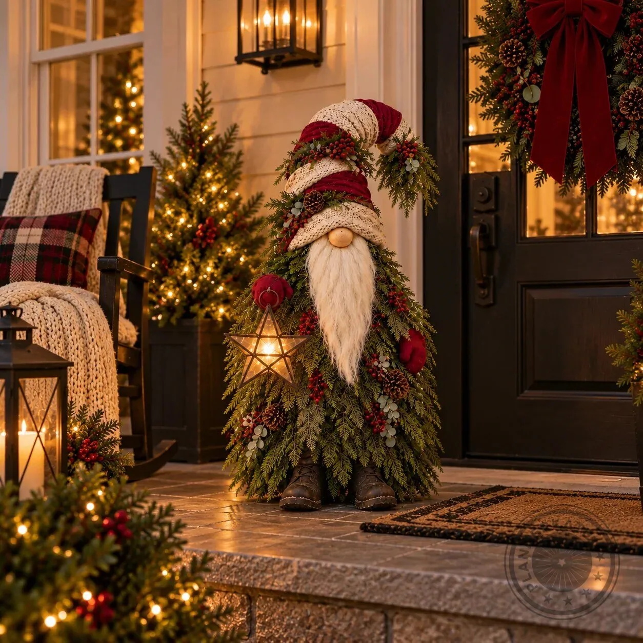 Christmas Evergreen Gnome with Star Lantern Holiday Decoration 20 Christmas Evergreen Gnome with Star Lantern Holiday Decoration