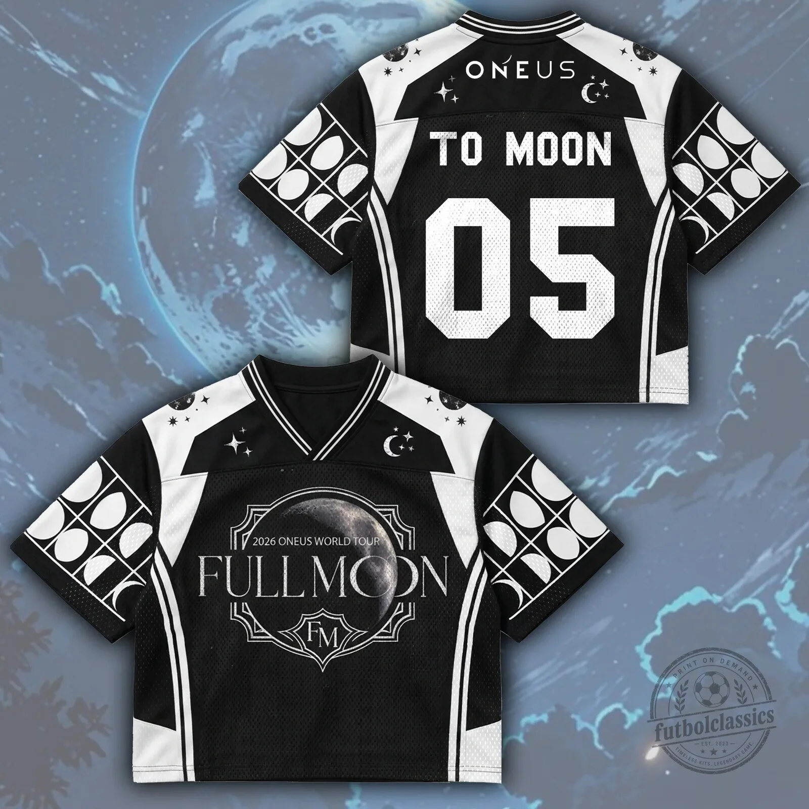 Oneus Full Moon World Tour Black and White To Moon 05 Baseball Jersey 6 Oneus Full Moon World Tour Black and White To Moon 05 Baseball Jersey