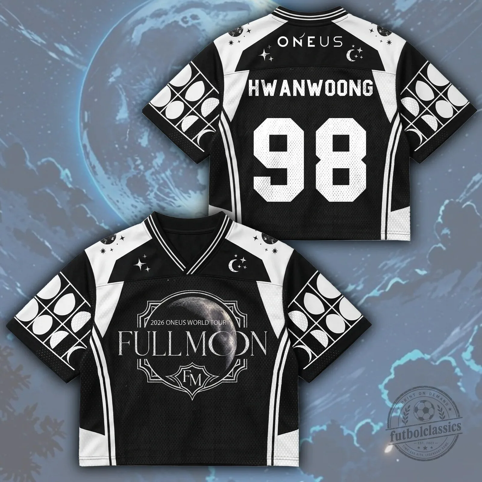 Oneus Full Moon World Tour Black and White To Moon 05 Baseball Jersey 10 Oneus Full Moon World Tour Black and White To Moon 05 Baseball Jersey
