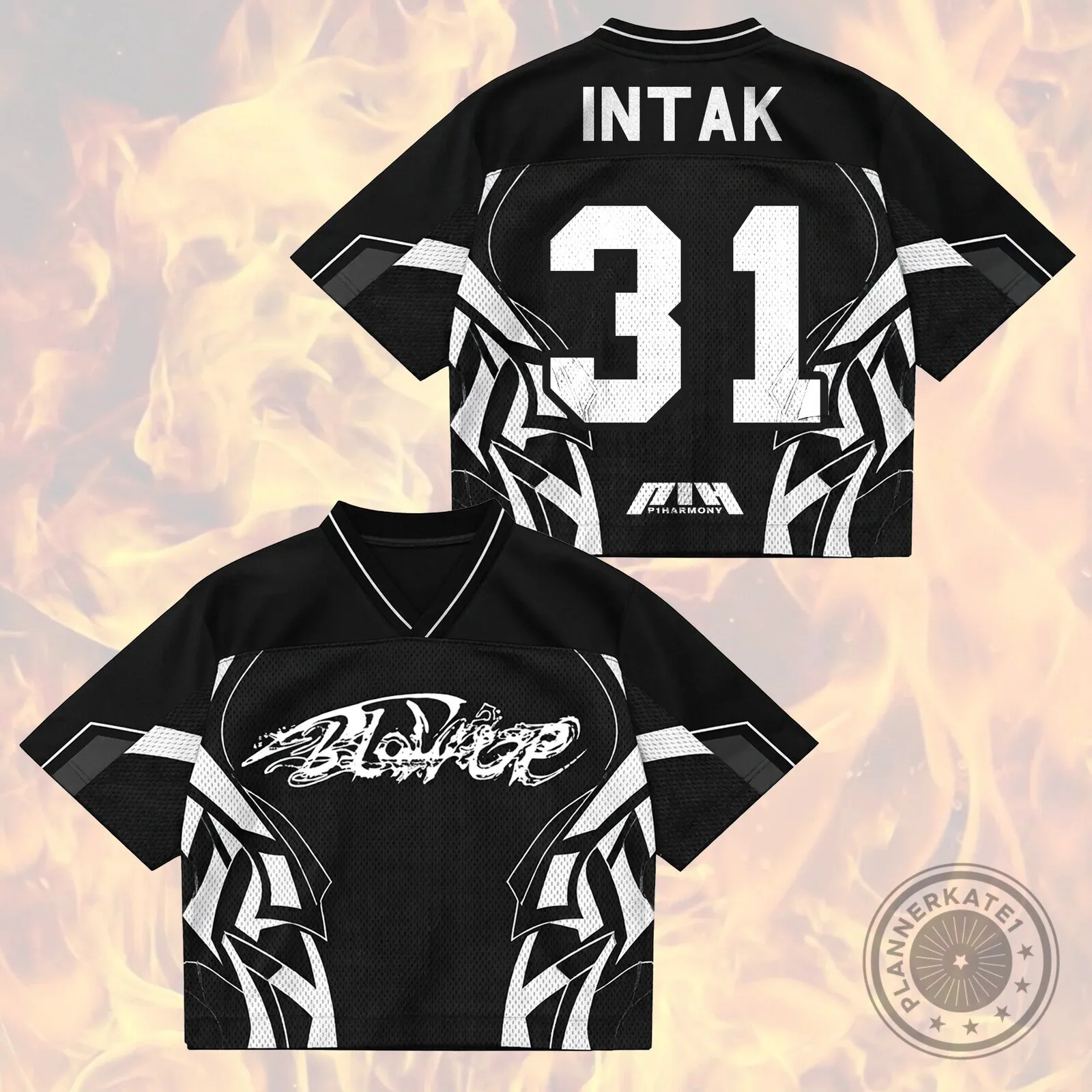 P1Harmony Blow Up Album Black Mesh Fan Edition Jersey 11 P1Harmony Blow Up Album Black Mesh Fan Edition Jersey
