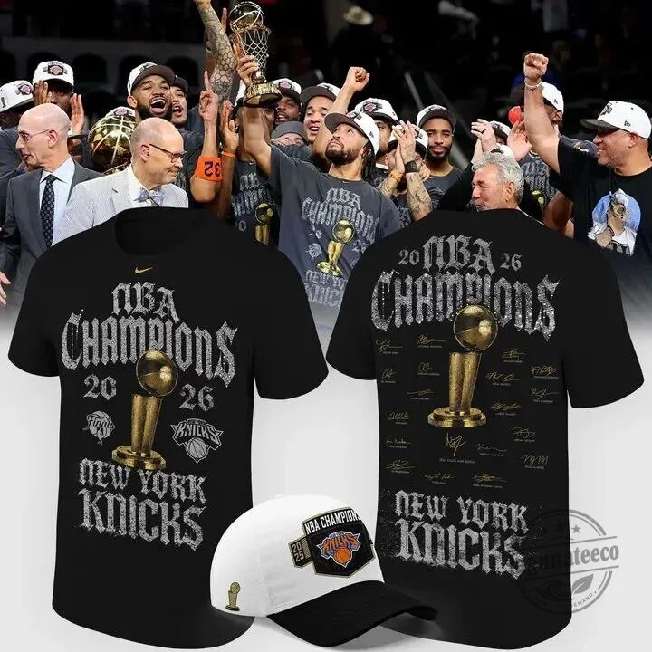 2026 NBA Champions T-Shirt – New York Knicks Locker Room Style