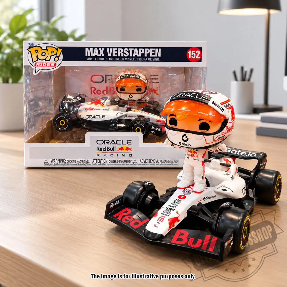 Funko Pop! Rides Super Deluxe Max Verstappen #152 Oracle Red Bull Racing F1 Car Vinyl Figure