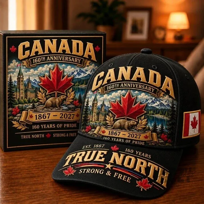 Canada 160th Anniversary True North Strong And Free Baseball Cap