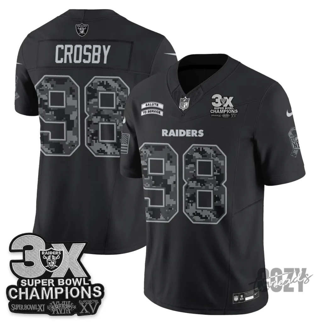 Maxx Crosby Salute To Service Jersey for Las Vegas Raiders Fans Maxx Crosby Salute To Service Jersey for Las Vegas Raiders Fans