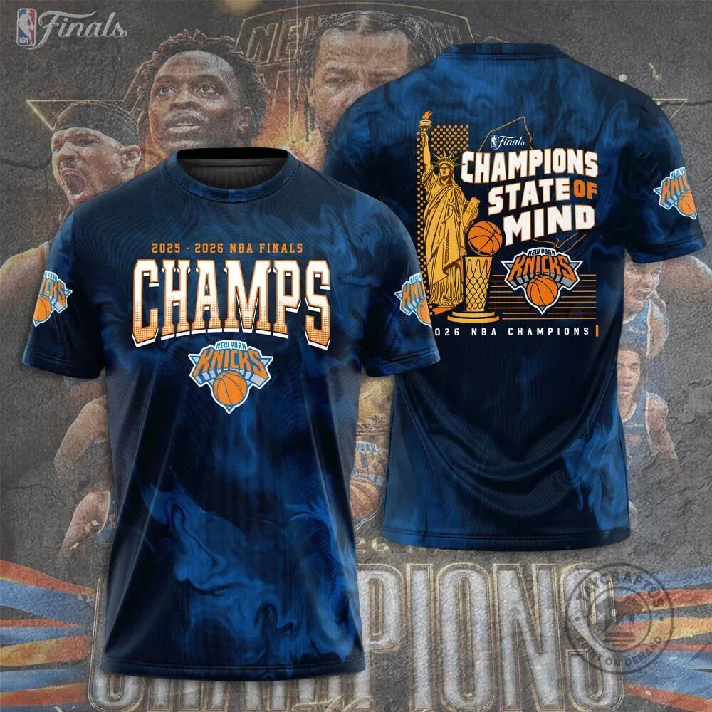 New York Knicks 2026 NBA Finals Champions State of Mind T-Shirt