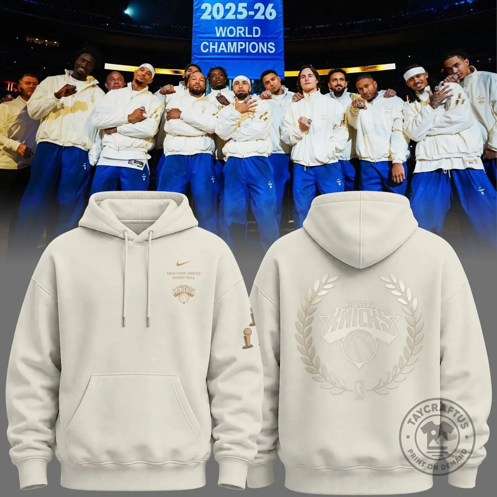 2025-2026 World Champions Hoodie for New York Knicks Basketball Fans