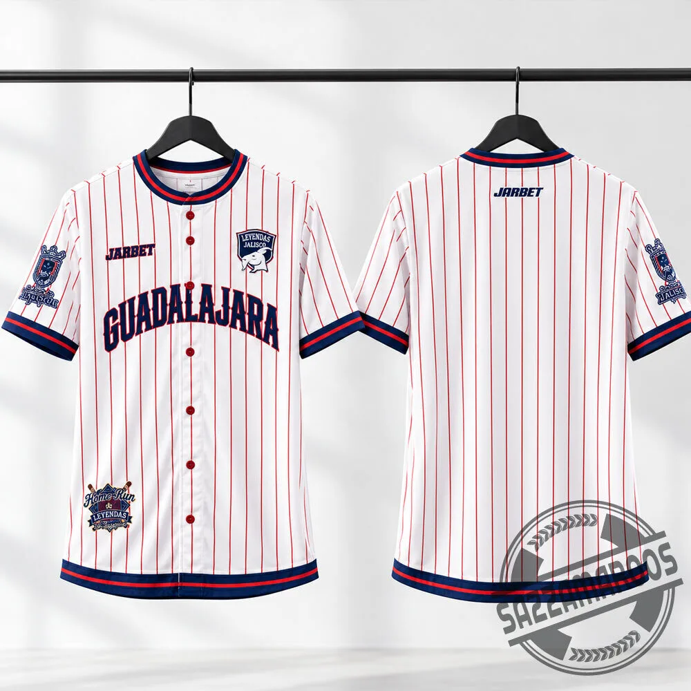 Guadalajara Leyendas de Jalisco Home Run White Pinstripe Baseball Jersey Shirt 3 Guadalajara Leyendas de Jalisco Home Run White Pinstripe Baseball Jersey Shirt