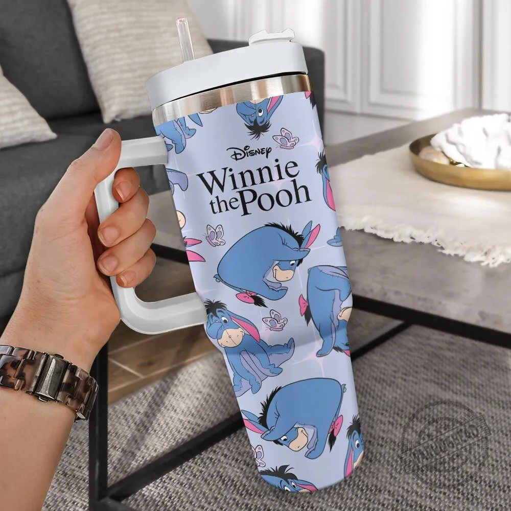 Winnie the Pooh Eeyore Disney 100 Years Celebration 40oz Tumbler with Handle 5 Winnie the Pooh Eeyore Disney 100 Years Celebration 40oz Tumbler with Handle