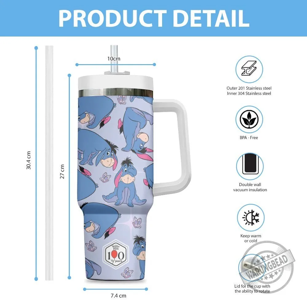 Winnie the Pooh Eeyore Disney 100 Years Celebration 40oz Tumbler with Handle 7 Winnie the Pooh Eeyore Disney 100 Years Celebration 40oz Tumbler with Handle