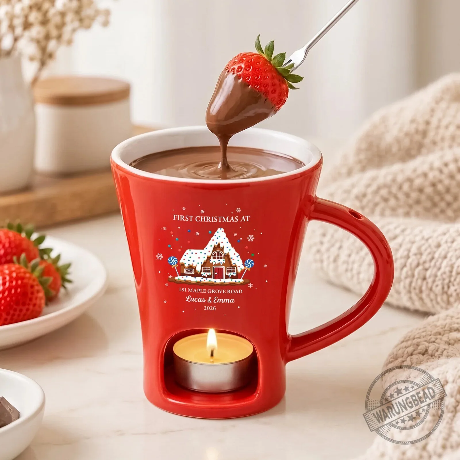Personalized First Christmas At Home Sweet Home Gingerbread House Fondue Mug 7 Personalized First Christmas At Home Sweet Home Gingerbread House Fondue Mug