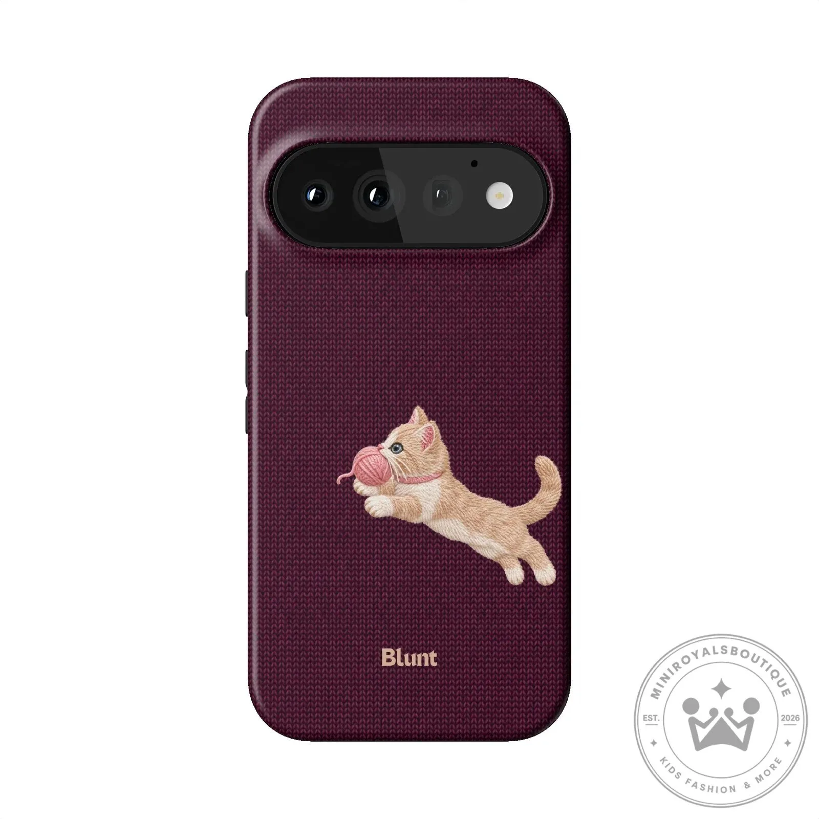 Cute Kitten Playing with Yarn Ball Plum Knit Pattern Phone Case 13 Cute Kitten Playing with Yarn Ball Plum Knit Pattern Phone Case