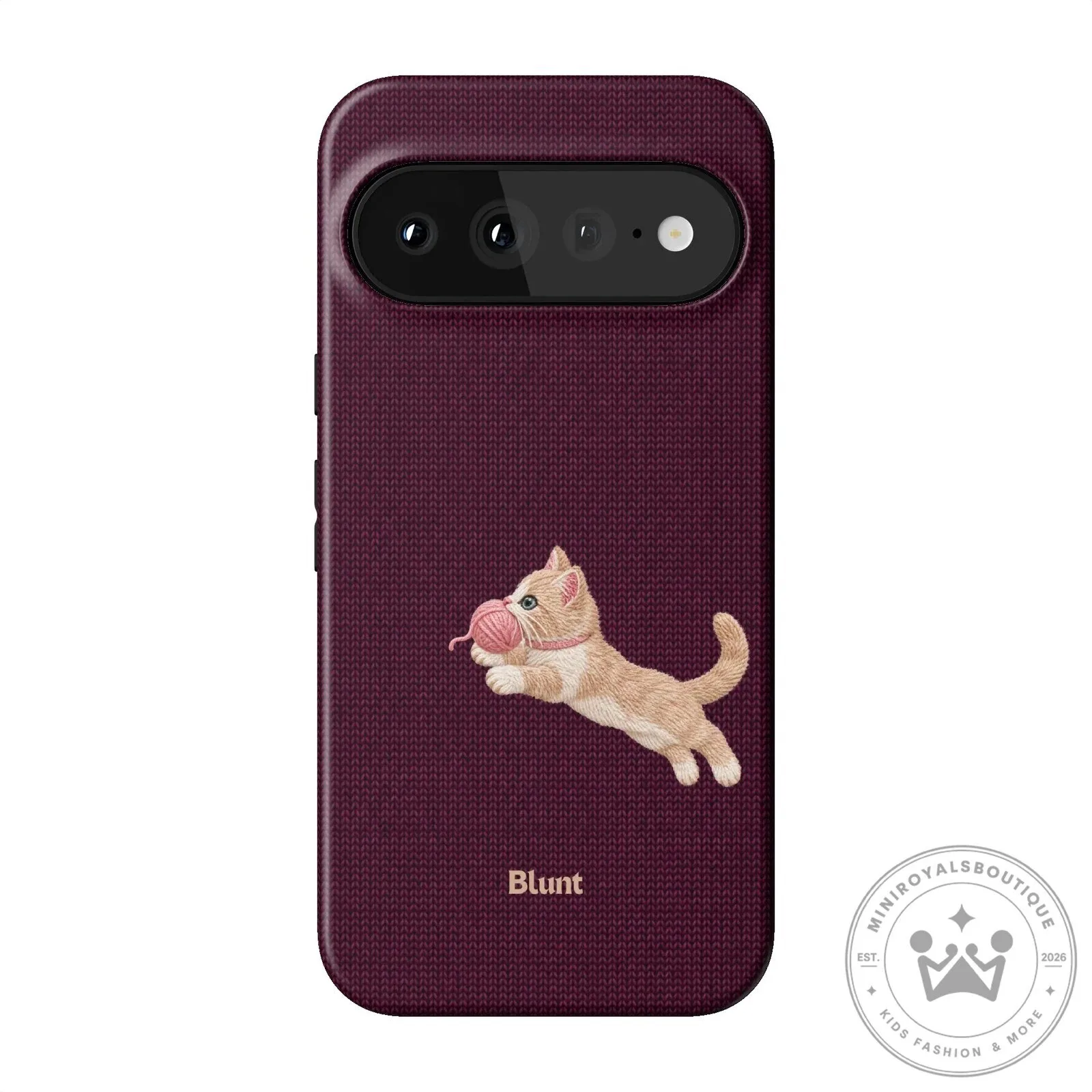 Cute Kitten Playing with Yarn Ball Plum Knit Pattern Phone Case 14 Cute Kitten Playing with Yarn Ball Plum Knit Pattern Phone Case