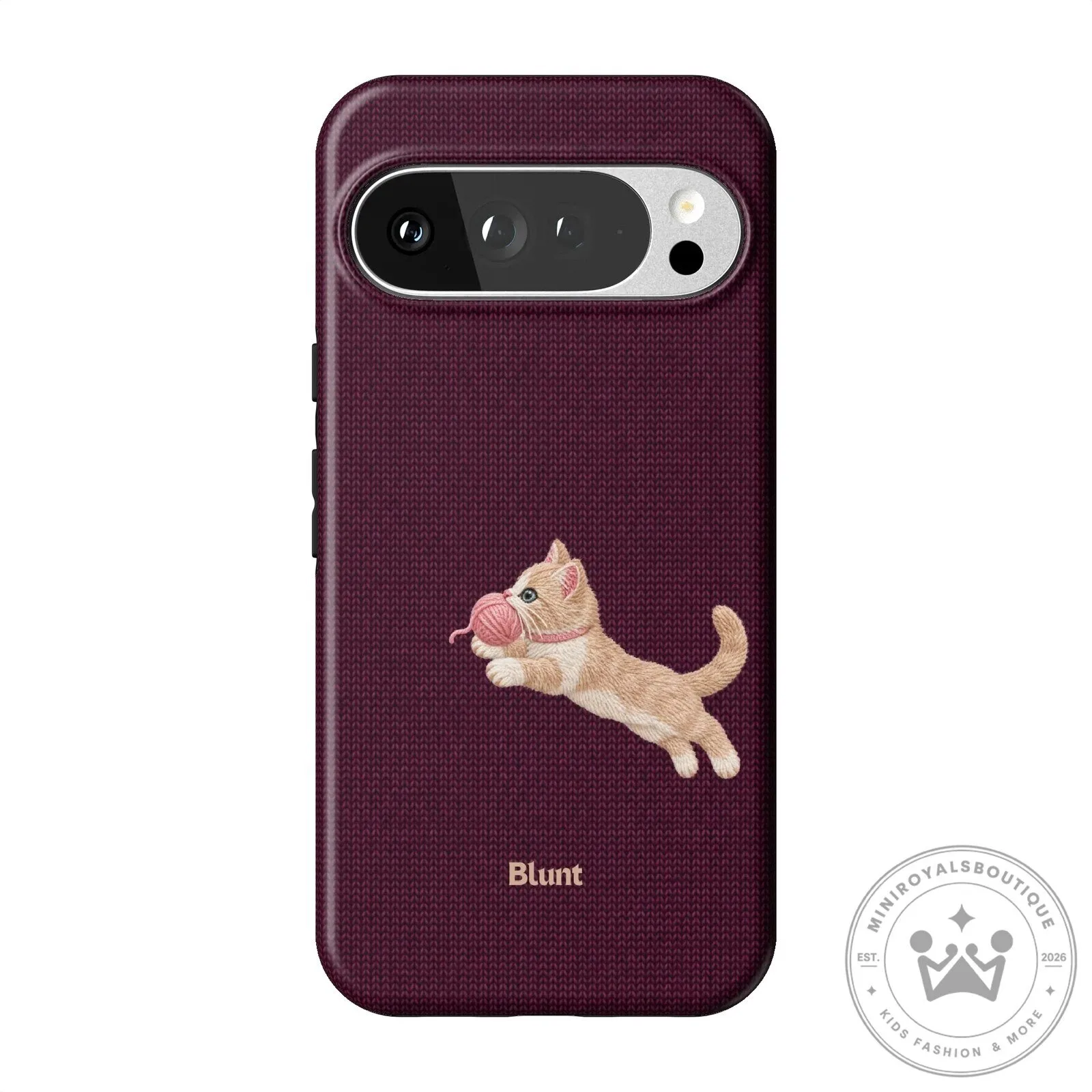 Cute Kitten Playing with Yarn Ball Plum Knit Pattern Phone Case 17 Cute Kitten Playing with Yarn Ball Plum Knit Pattern Phone Case
