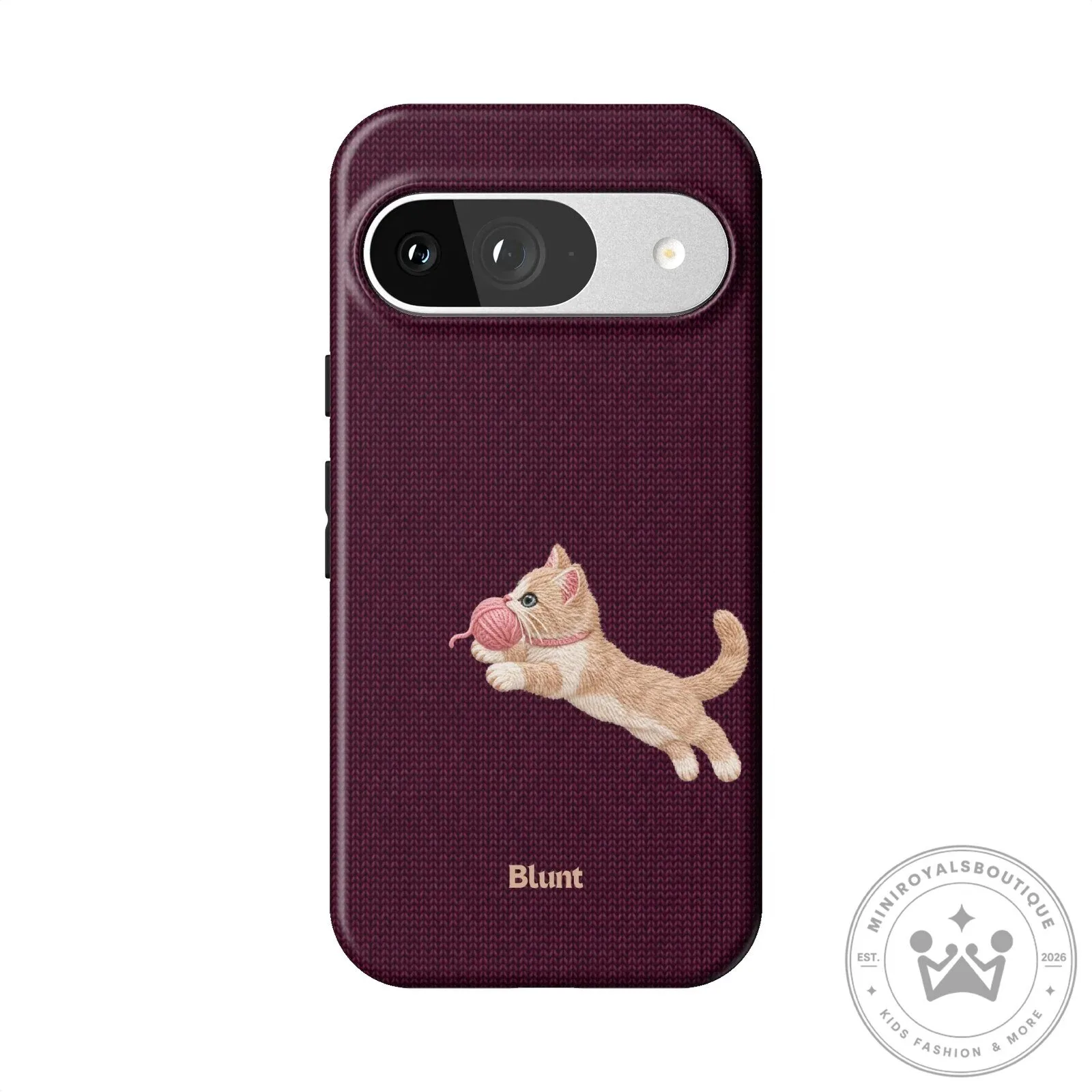 Cute Kitten Playing with Yarn Ball Plum Knit Pattern Phone Case 18 Cute Kitten Playing with Yarn Ball Plum Knit Pattern Phone Case