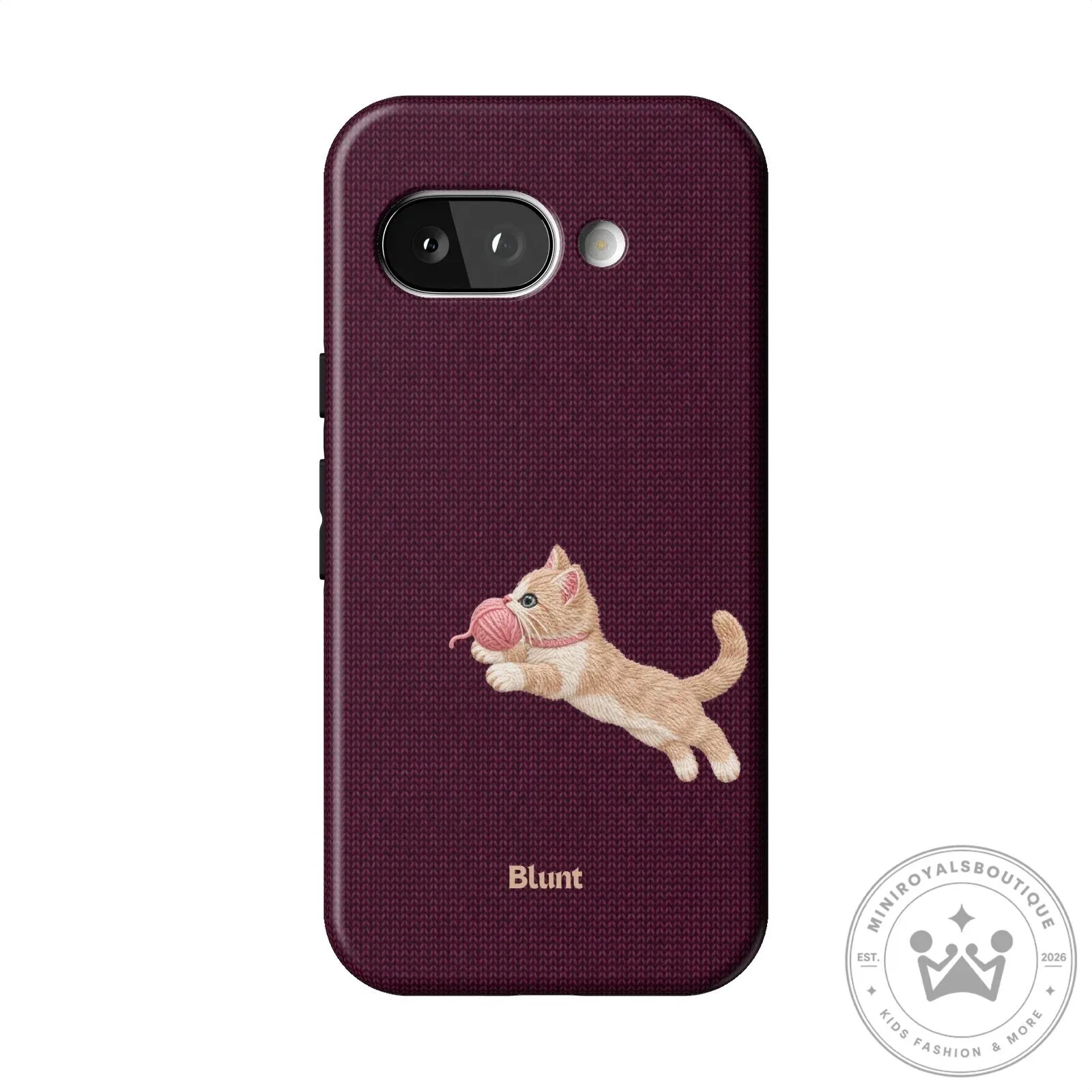 Cute Kitten Playing with Yarn Ball Plum Knit Pattern Phone Case 19 Cute Kitten Playing with Yarn Ball Plum Knit Pattern Phone Case