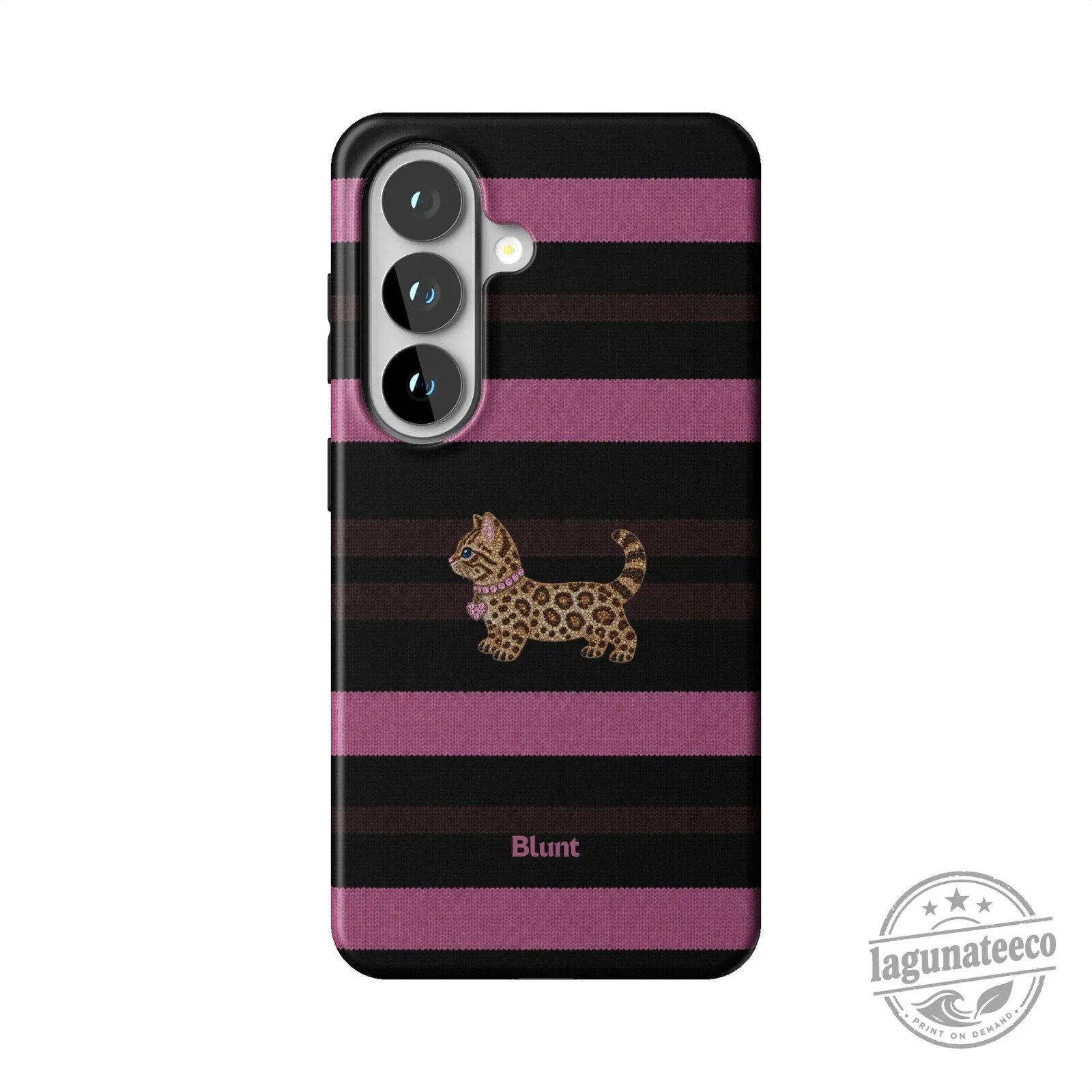 Wild Berry Kitsy Leopard Cat Pattern Samsung Galaxy Phone Case