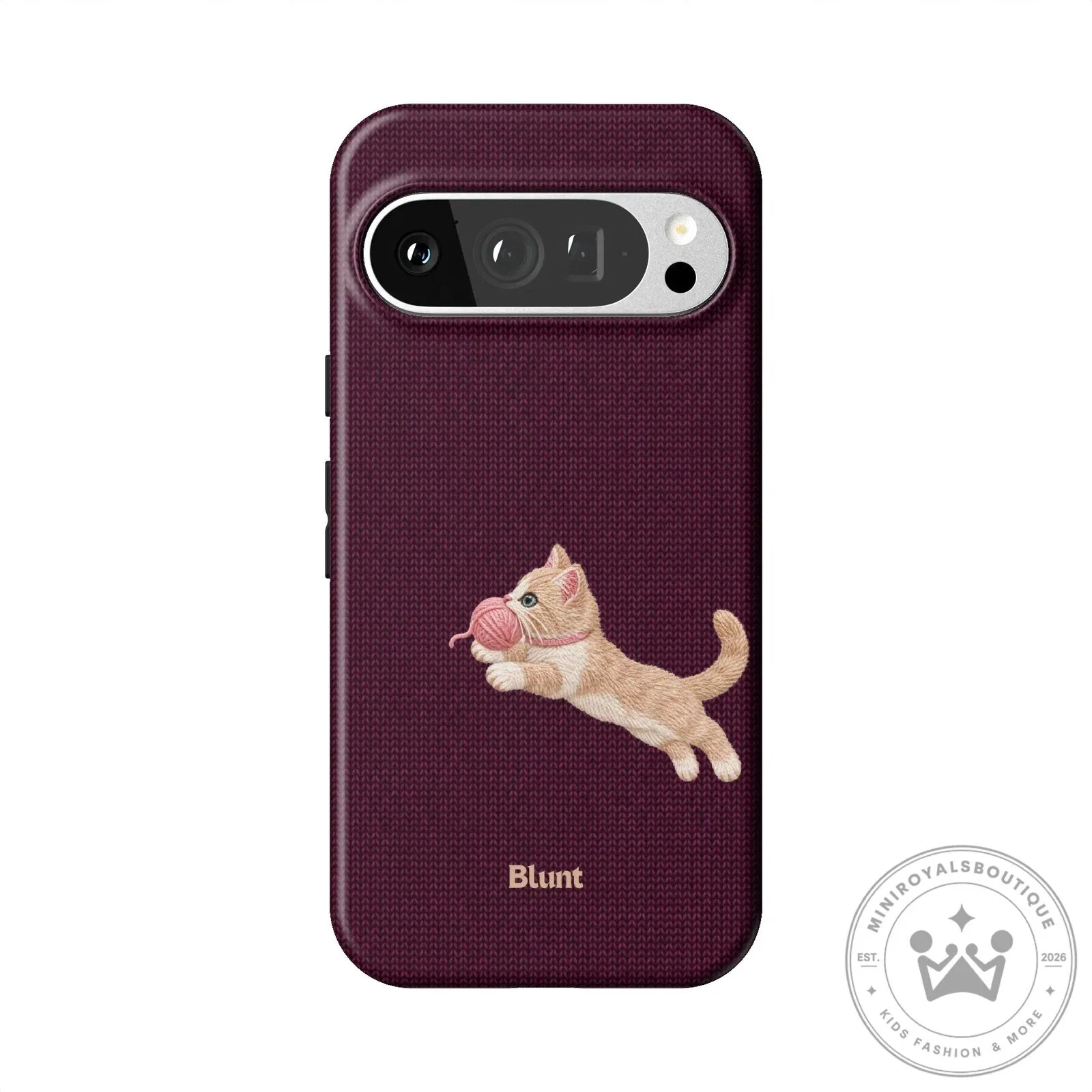 Cute Kitten Playing with Yarn Ball Plum Knit Pattern Phone Case 20 Cute Kitten Playing with Yarn Ball Plum Knit Pattern Phone Case