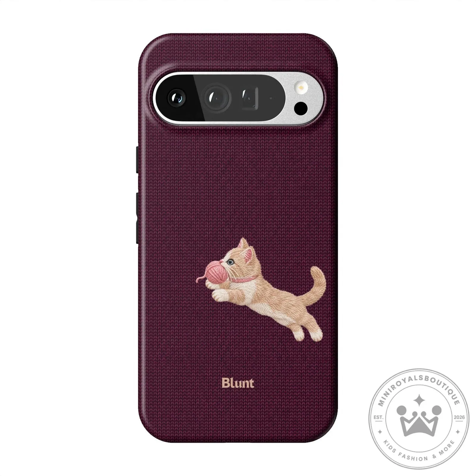Cute Kitten Playing with Yarn Ball Plum Knit Pattern Phone Case 21 Cute Kitten Playing with Yarn Ball Plum Knit Pattern Phone Case