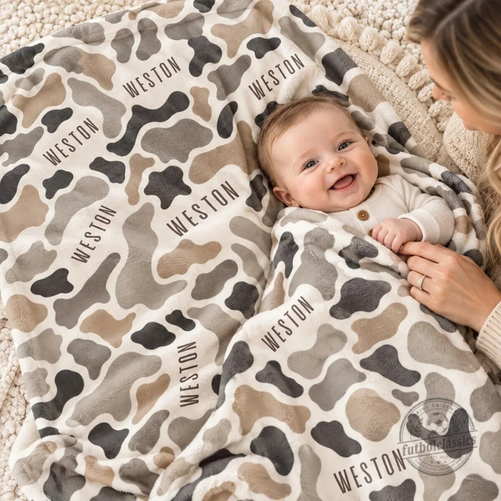 Personalized Camouflage Baby Name Blanket Custom Hunting Theme Nursery Fleece Blanket Personalized Camouflage Baby Name Blanket Custom Hunting Theme Nursery Fleece Blanket