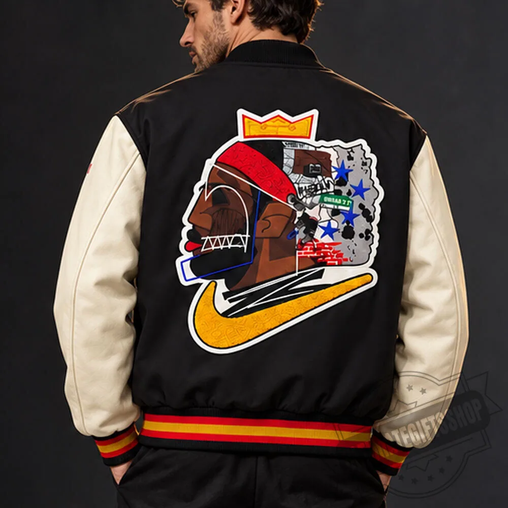 LeBron James The Chosen 2 Ones Matte Bomber Jacket 5 LeBron James The Chosen 2 Ones Matte Bomber Jacket