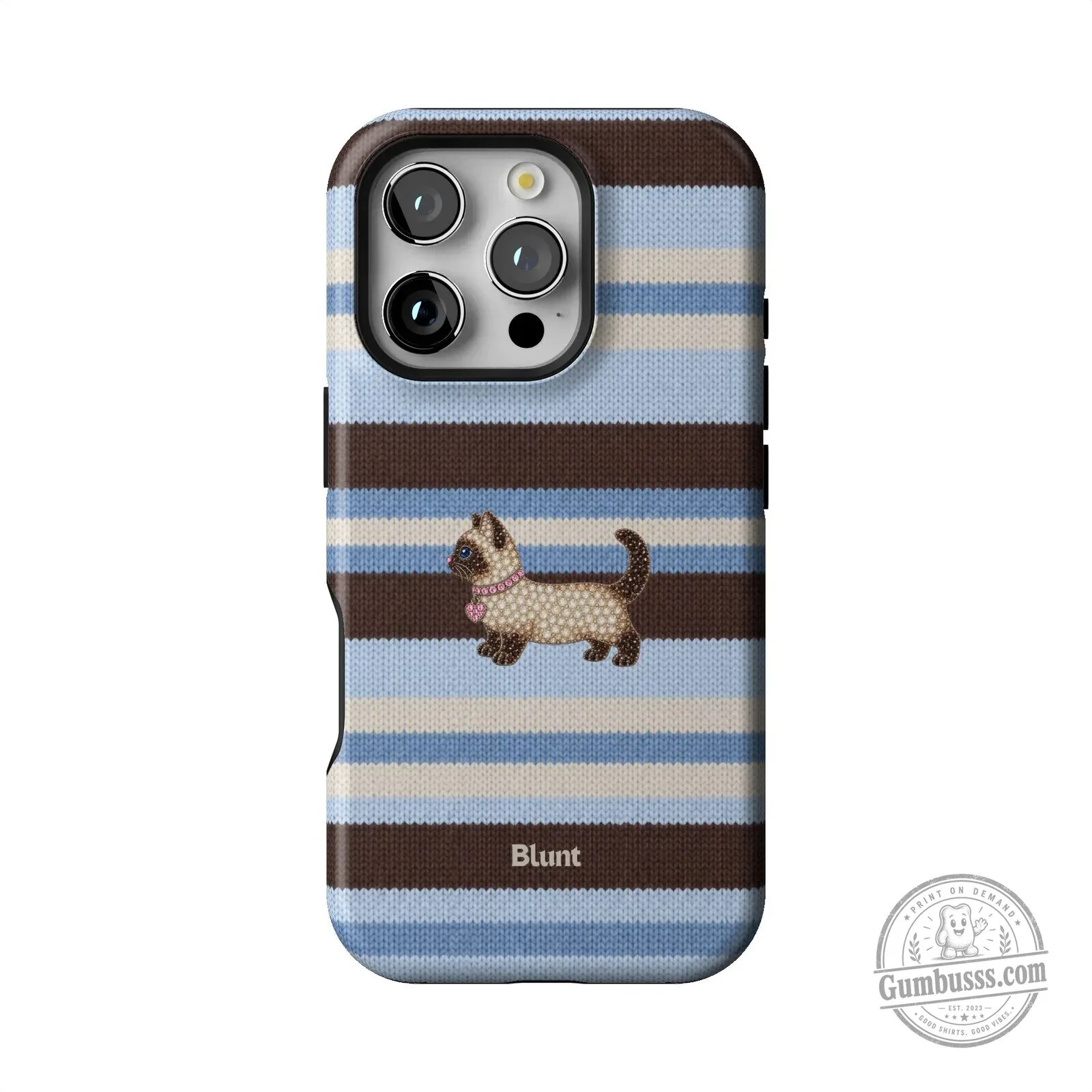 Cute Kitten Striped Pattern Phone Case for iPhone 15 Pro Max 36 Cute Kitten Striped Pattern Phone Case for iPhone 15 Pro Max