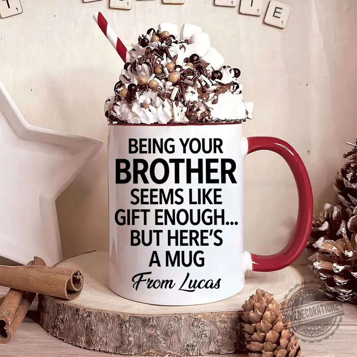 Personalized Brother Gift Mug - Being Your Brother Is Gift Enough Funny Coffee Cup 7 Personalized Brother Gift Mug - Being Your Brother Is Gift Enough Funny Coffee Cup