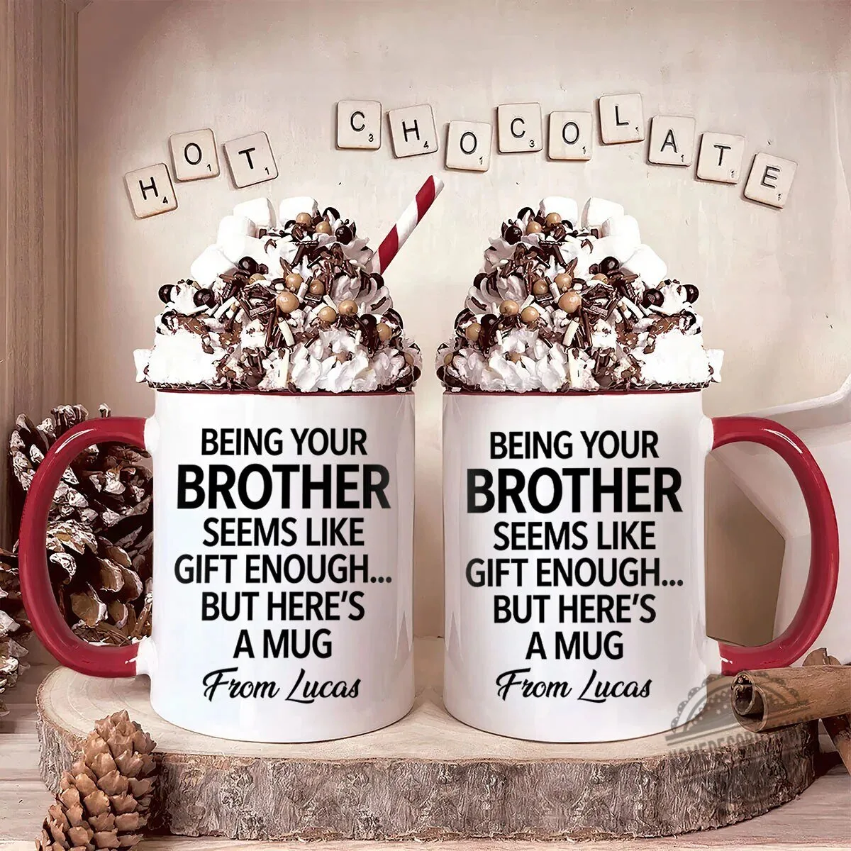 Personalized Brother Gift Mug - Being Your Brother Is Gift Enough Funny Coffee Cup 9 Personalized Brother Gift Mug - Being Your Brother Is Gift Enough Funny Coffee Cup