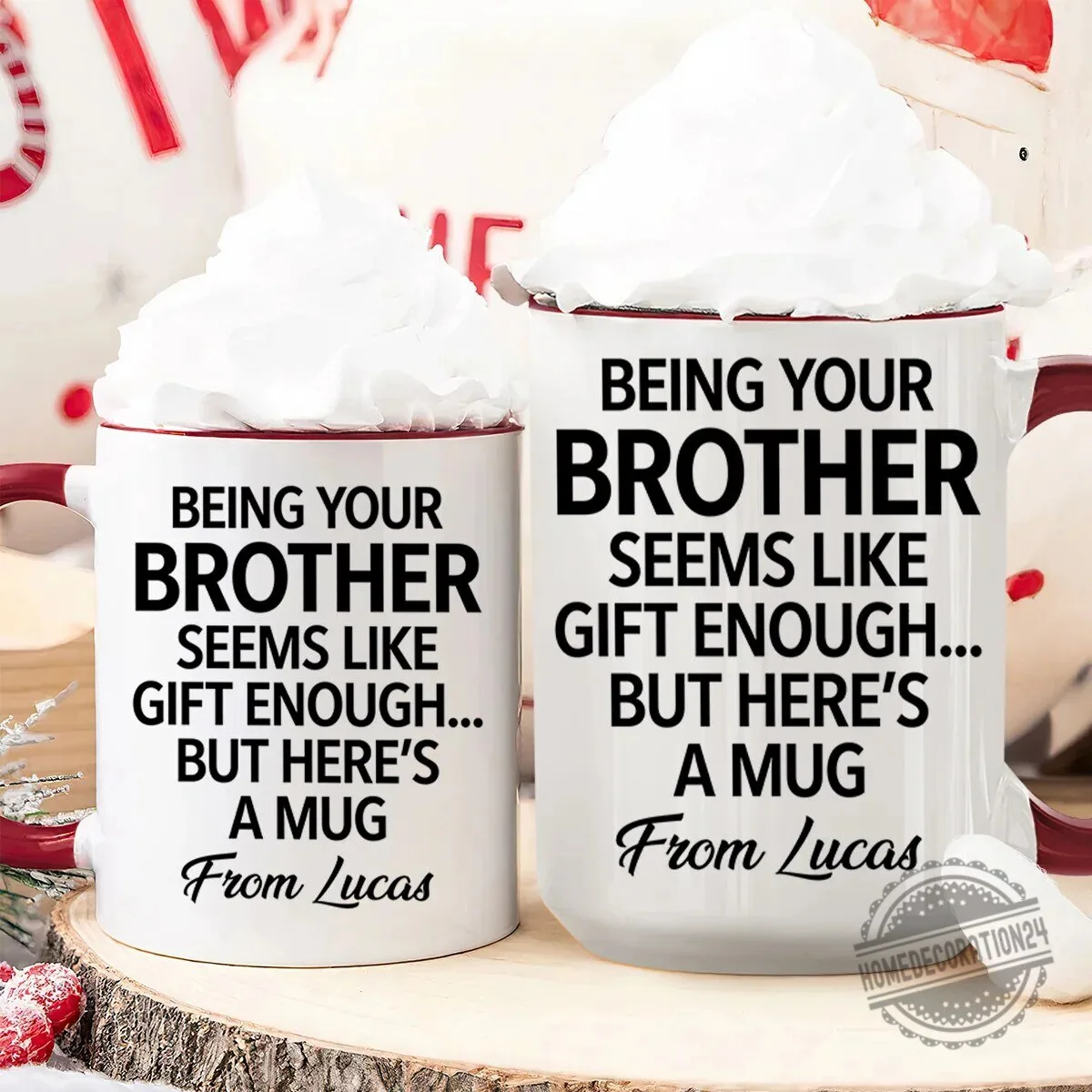 Personalized Brother Gift Mug - Being Your Brother Is Gift Enough Funny Coffee Cup 10 Personalized Brother Gift Mug - Being Your Brother Is Gift Enough Funny Coffee Cup