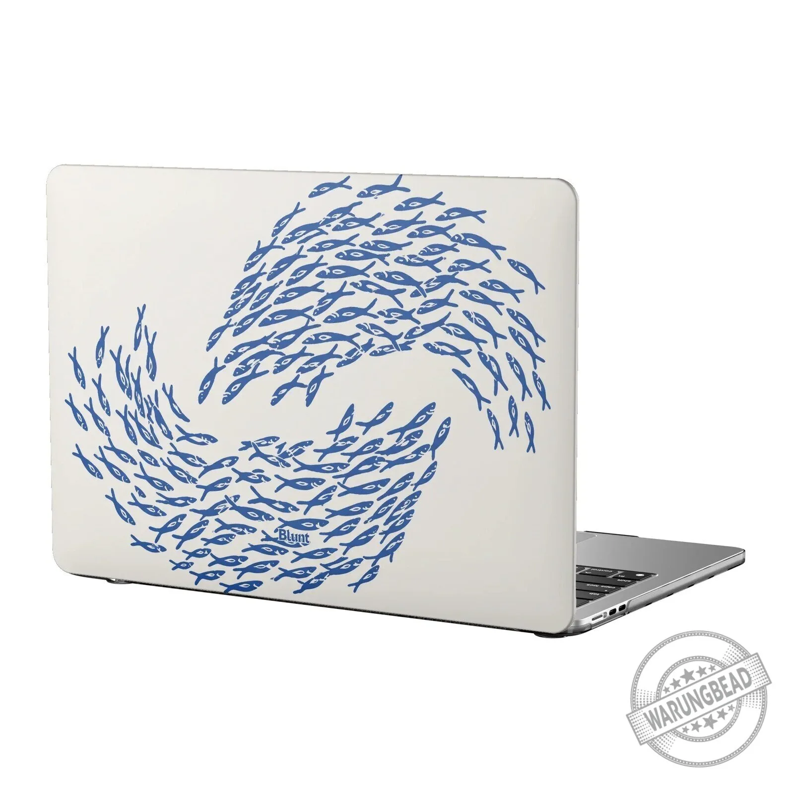 Blue Fish Shoal Swirl Pattern Hard Shell Laptop Case for MacBook Air