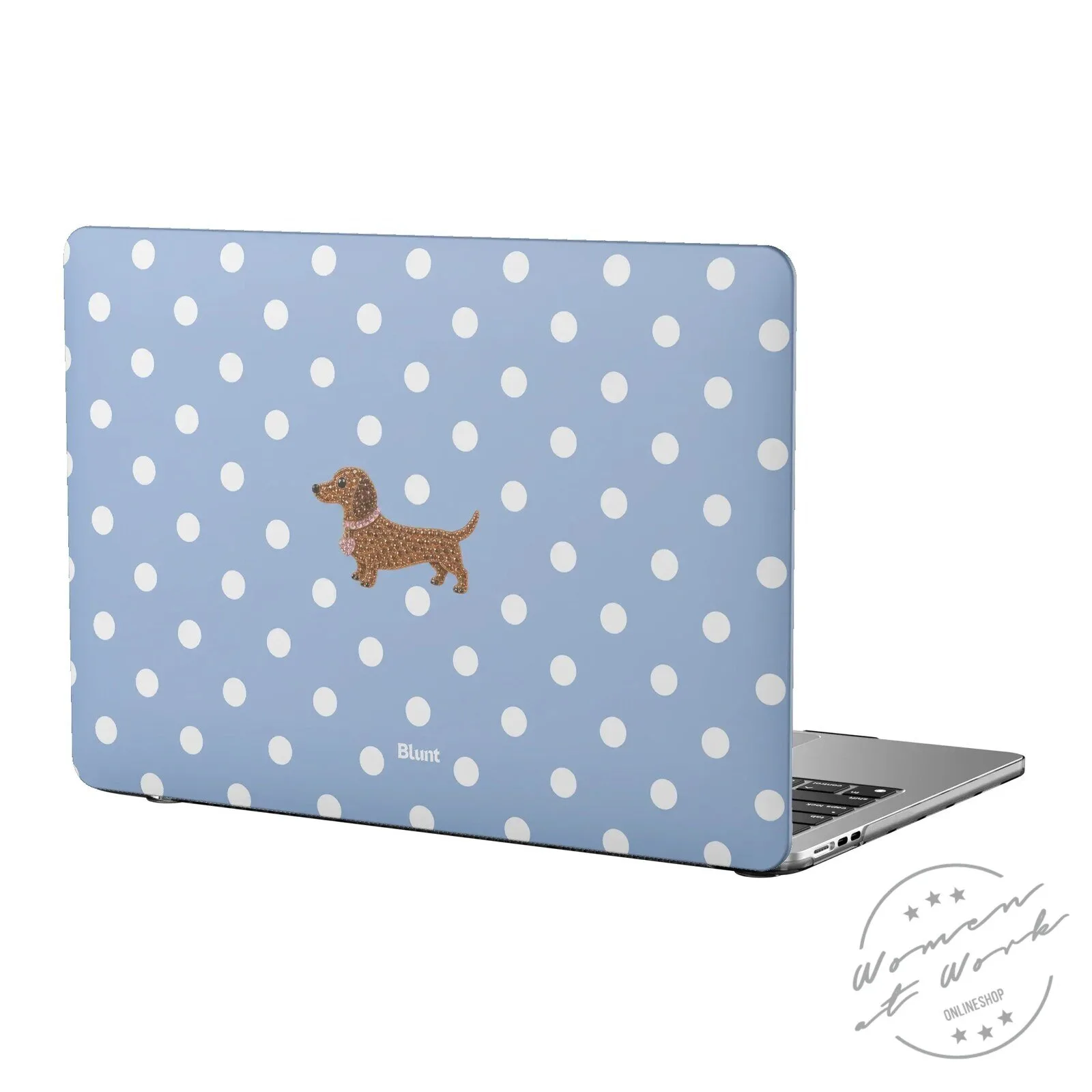 Dachshund Dog Polka Dot Pattern MacBook Laptop Case