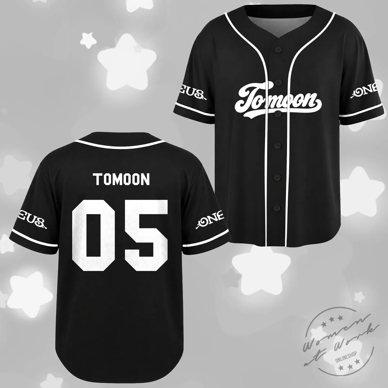 Oneus Tomoon Fandom Baseball Jersey K-Pop Group Concert Apparel