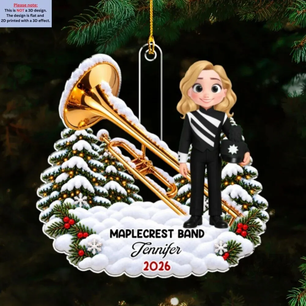 Personalized Marching Band Christmas Tree Ornament Custom Name Year 18 Personalized Marching Band Christmas Tree Ornament Custom Name Year